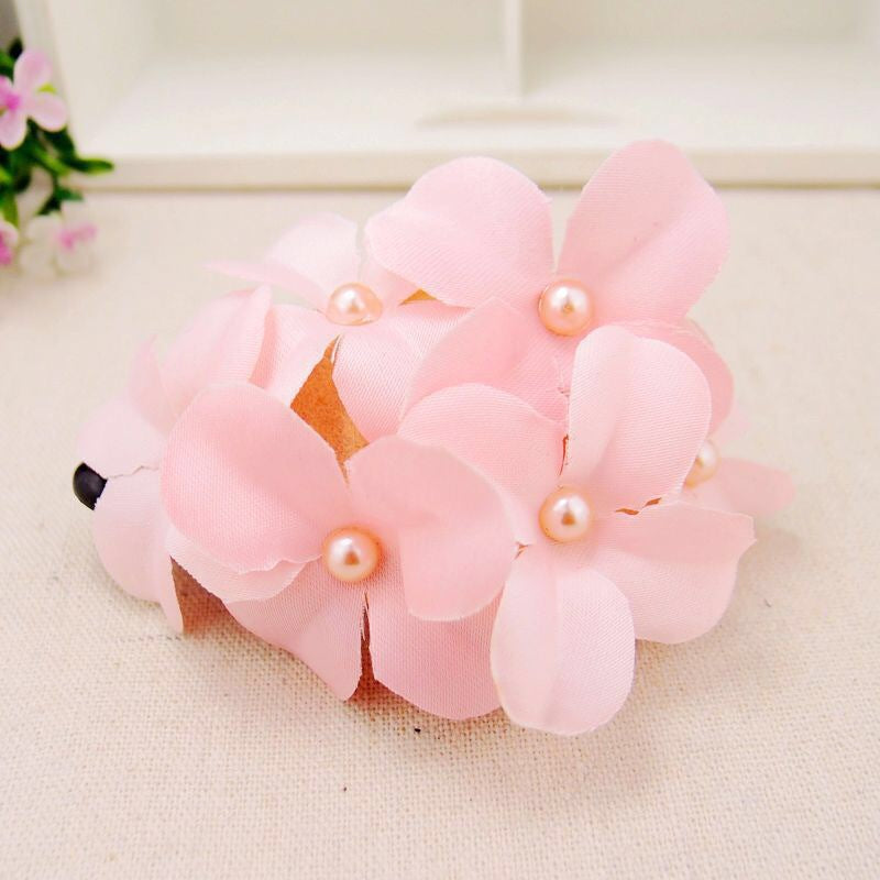 Ladies tissu fait main Six fleurs accessoires de cheveux