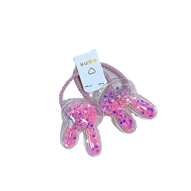 Petit lapin Accessoires de cheveux en résine pour enfants Bandeau et cravate de cheveux