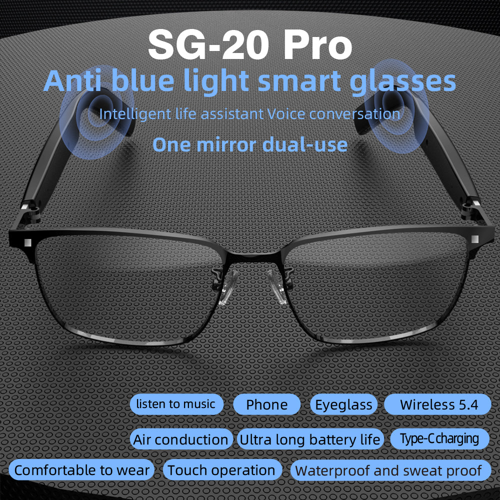 Smart Glass Smart Eyewear Étape dans le monde Verres résistants aux UV haute définition HIFI S