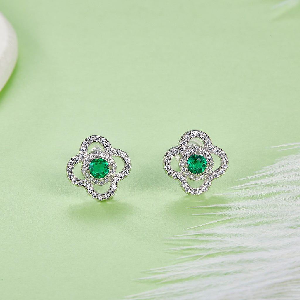 S925 Boucles d'oreilles Sterling Silver Clover