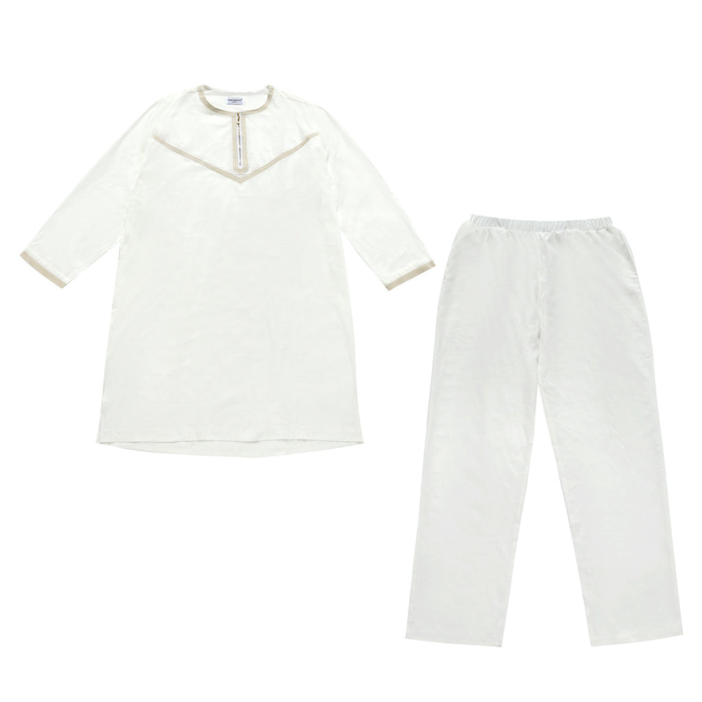 Robe en polyester brodé pour hommes
