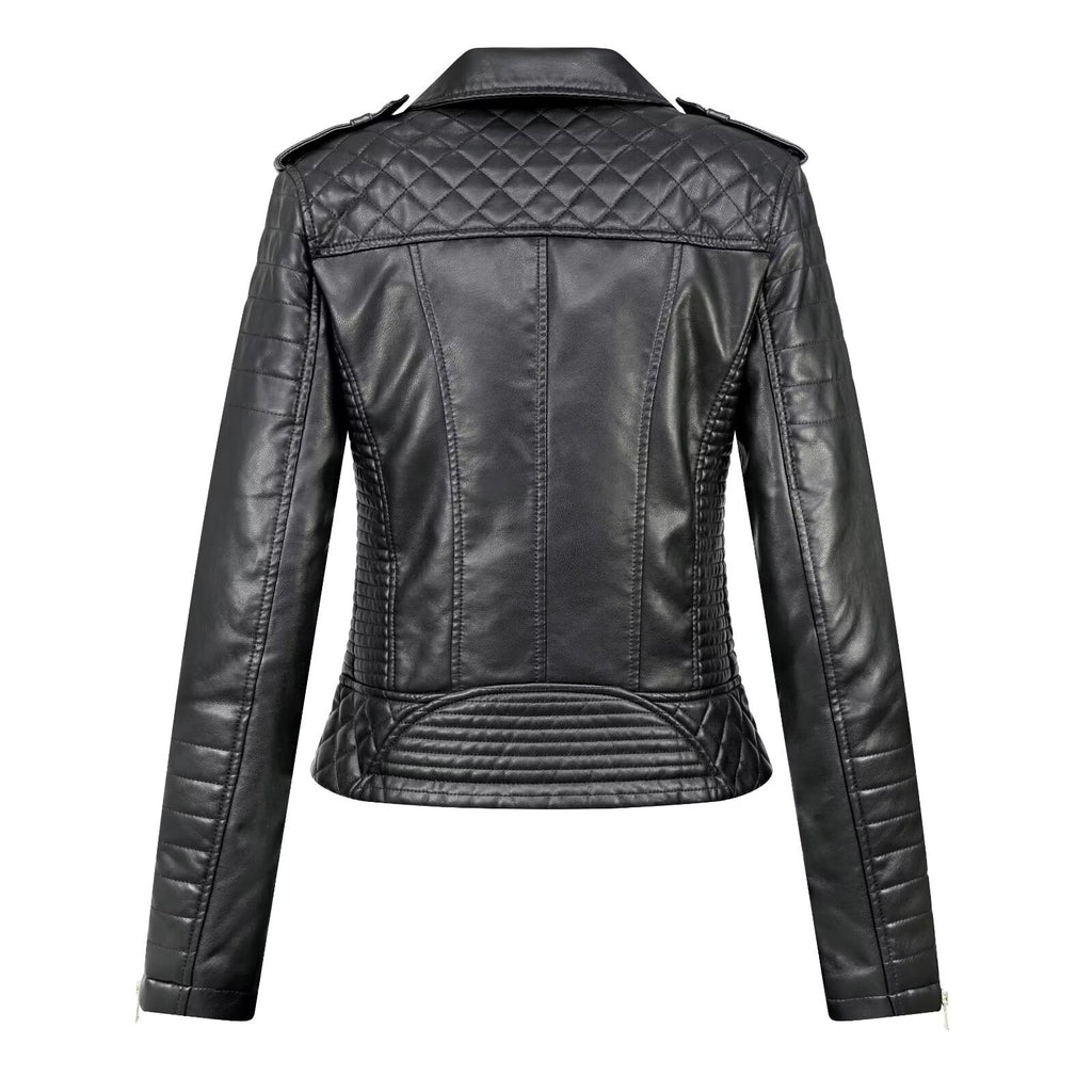 Veste en cuir PU pour femmes