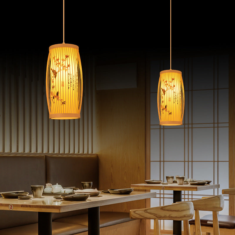 Lampes en bambou de style japonais pour hôtels et hôtels commerciaux