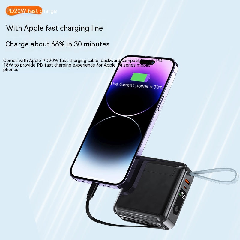 Charge très rapide avec câble AC Plug 20000 MA personnalisation de la banque de puissance de grande capacité