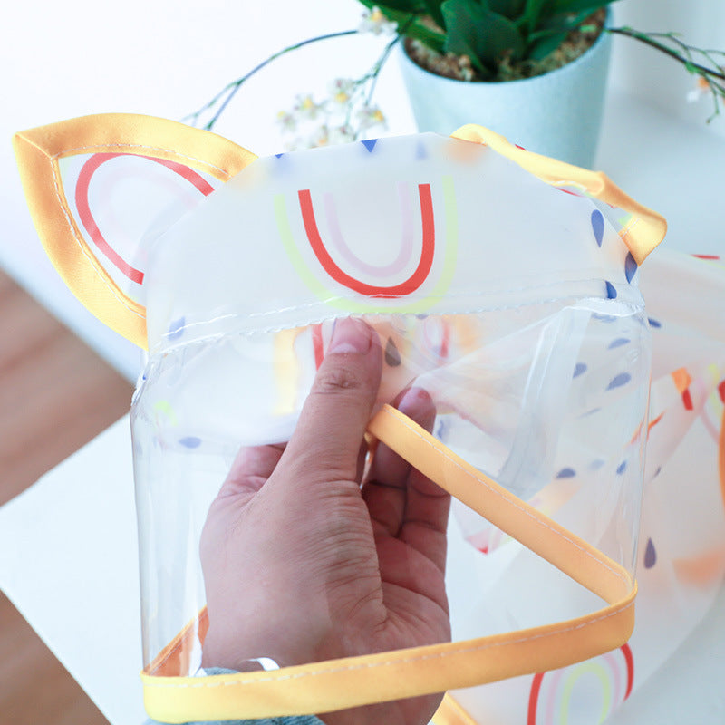 Pet transparent imperméable Rainbow Poncho