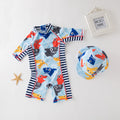 Maillot de bain simple pour homme Tête de requin bleu imprimé Maillot de bain pour enfants