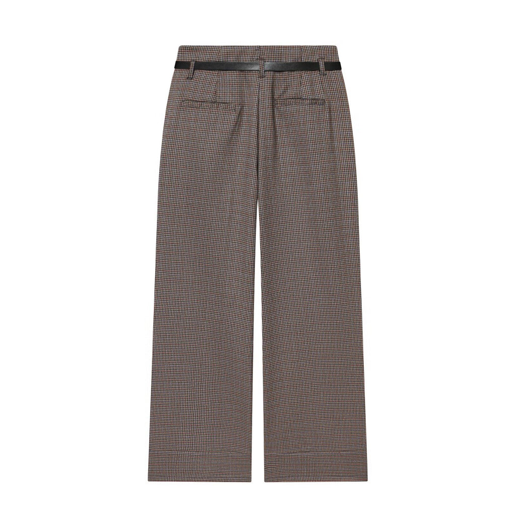 Pantalon à jambes droites avec ceinture