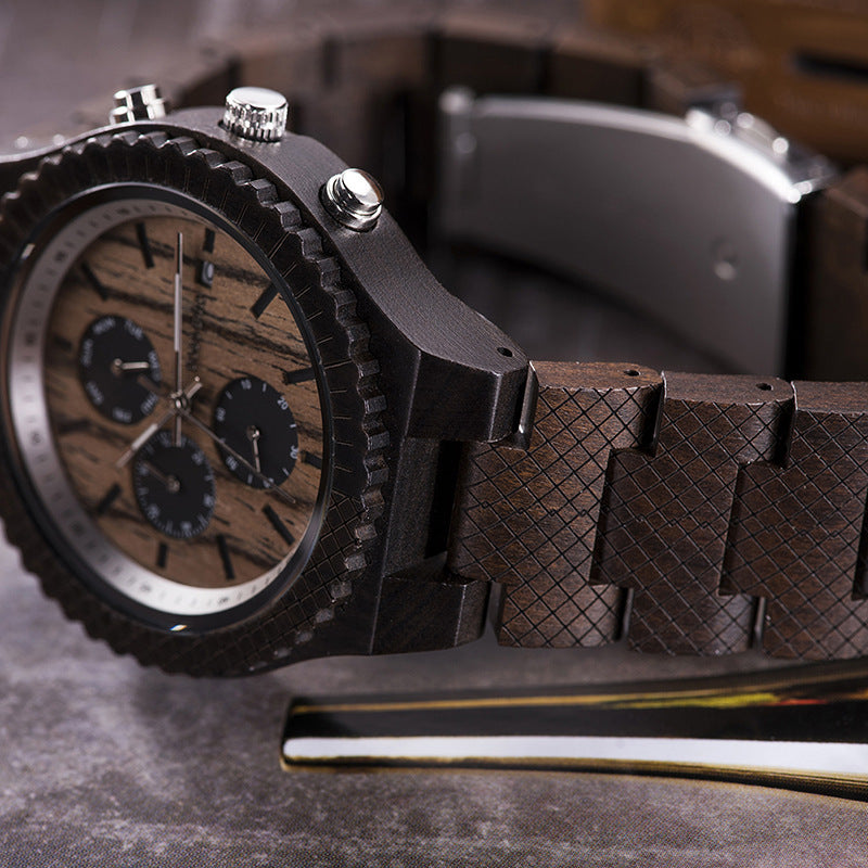 Montre en bois sport unisexe
