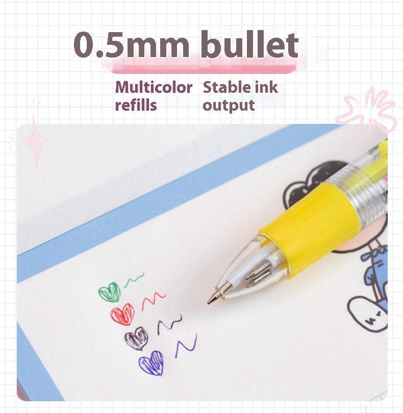 Cute Cartoon Cute Object Four-color Press Ballpoint Pen