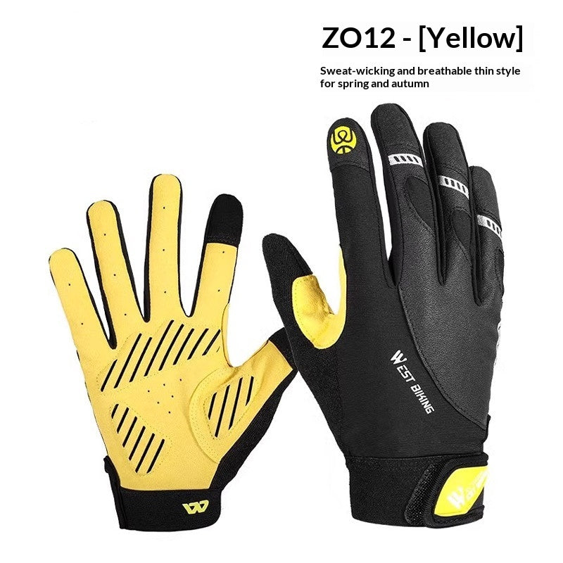 Gants de vélo SpringSummer à écran tactile Gants Full-Finger pour motos et Bic