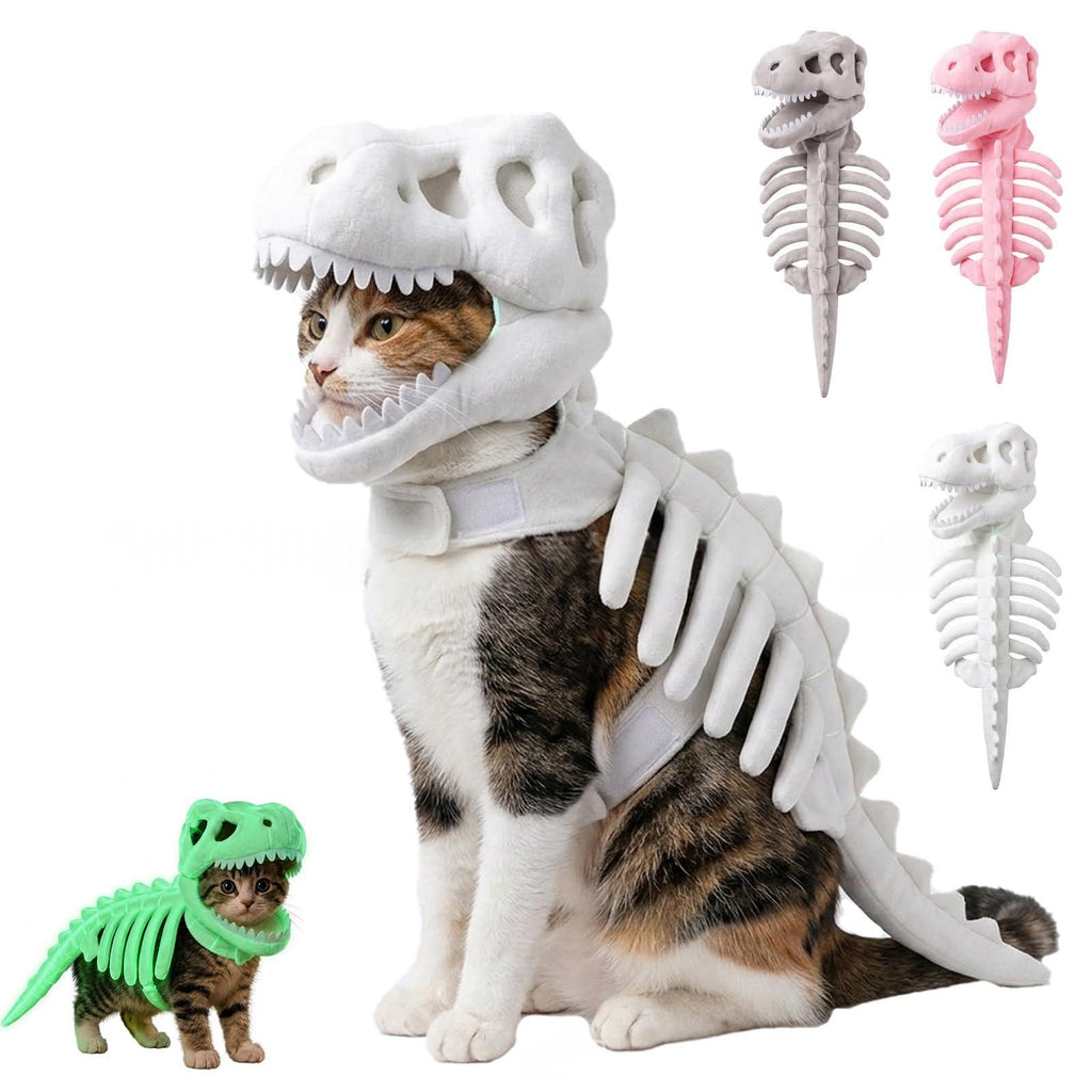 Dinosaure Skeleton Costume de chat Halloween Chat Hoodie