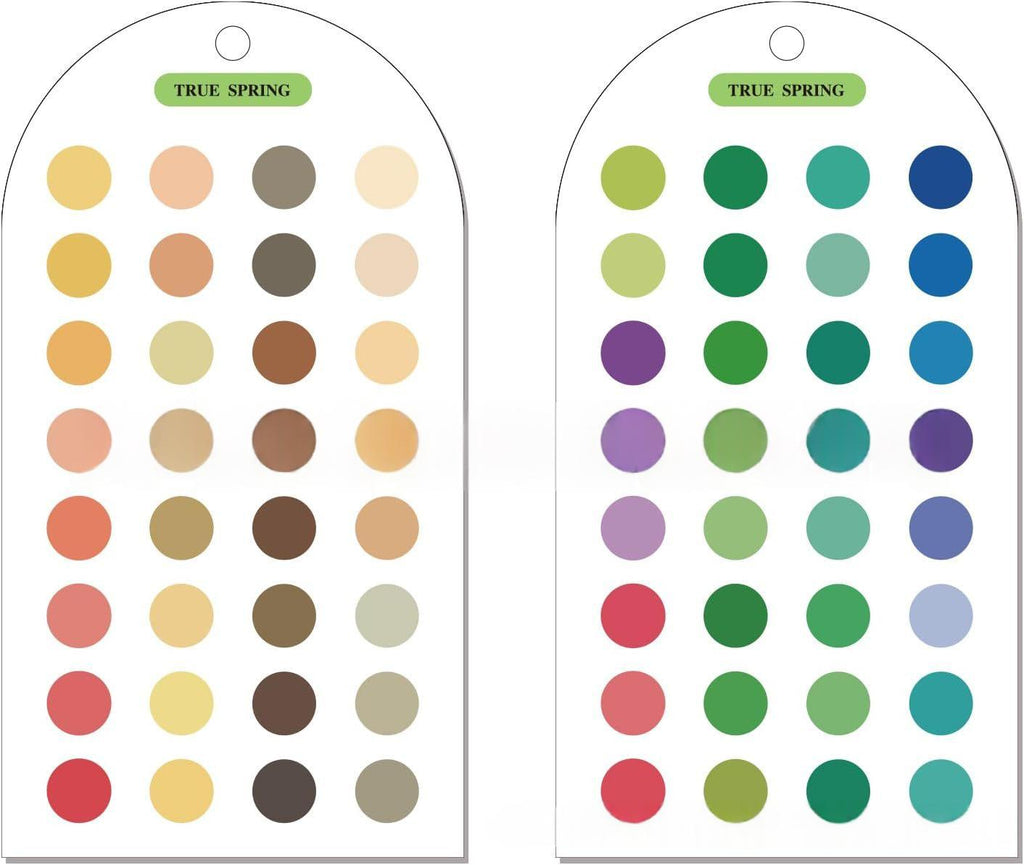 Palette couleur acrylique et carte d'analyse de couleur