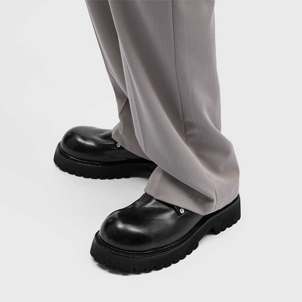 Hommes Commuter Casual Chaussures en cuir avec des semelles épaisses