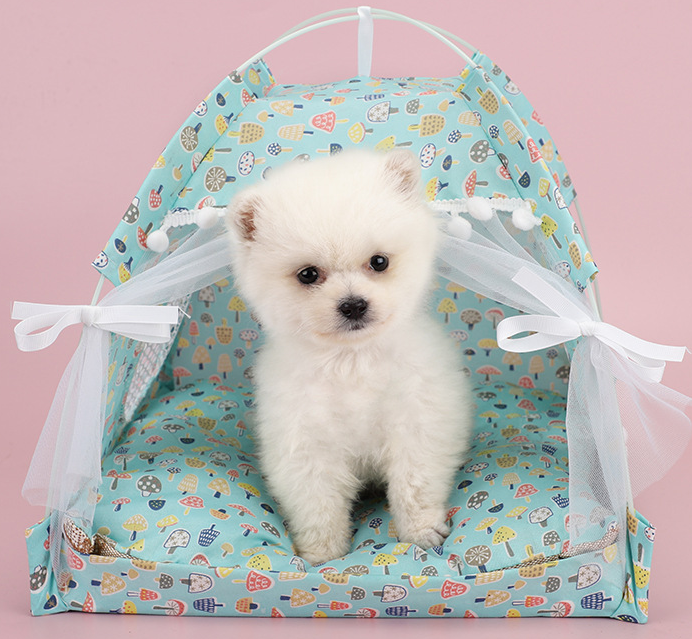 Chat Litter Kennel Été Maison semi-fermée Mat Mat