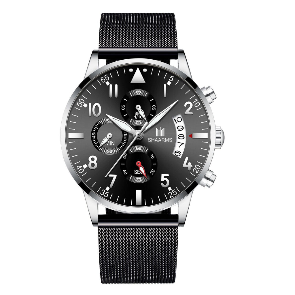Concept Men's Mesh Strap Calendrier Montres Quartz