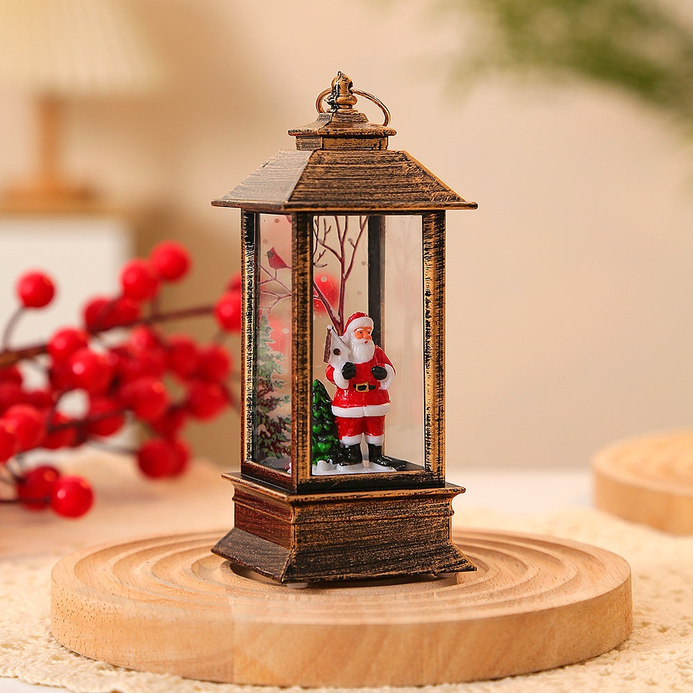 Lampe à huile portable de Noël Santa Claus LED lumières de nuit Batterie alimentée intérieur extérieur Ha