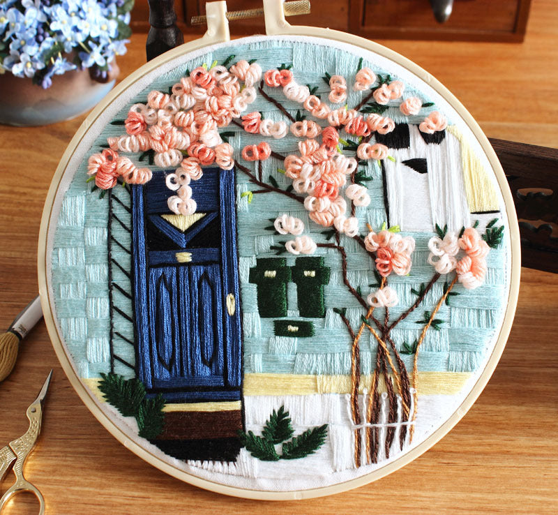 Broderie artisanale Package de matériaux Paysage architectural spécial Courtyard Chunsheng K