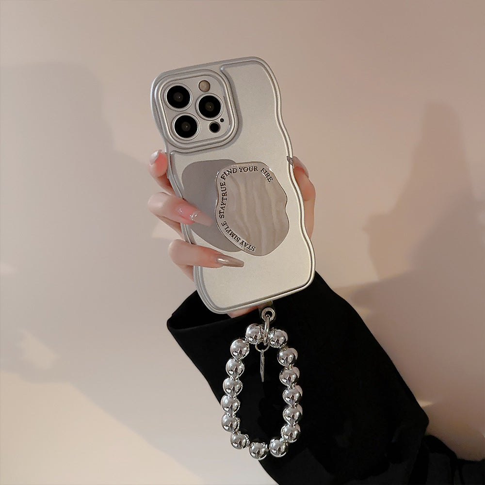 Niche métal bracelet en argent boîtier de téléphone de plaque électronique