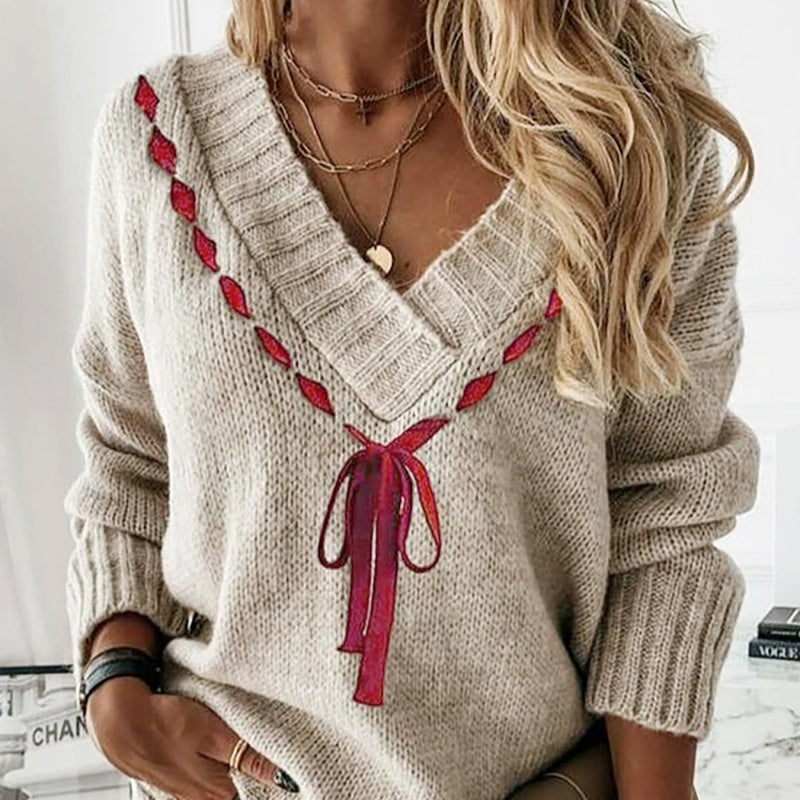 Chandails à col V pour femmes