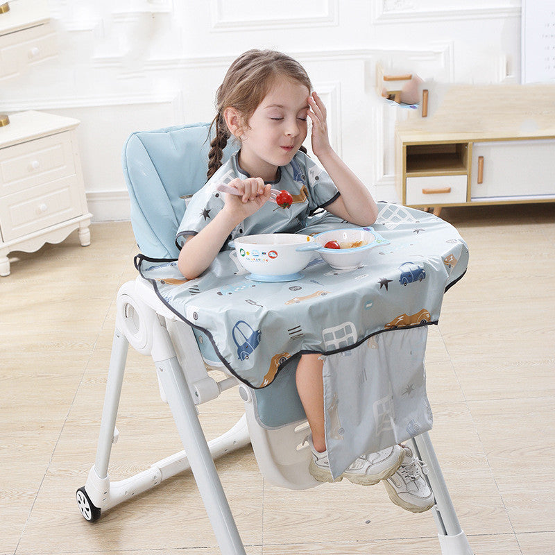 Dîner sans manches Bib Tray Baby Dirt-proof All-in-One