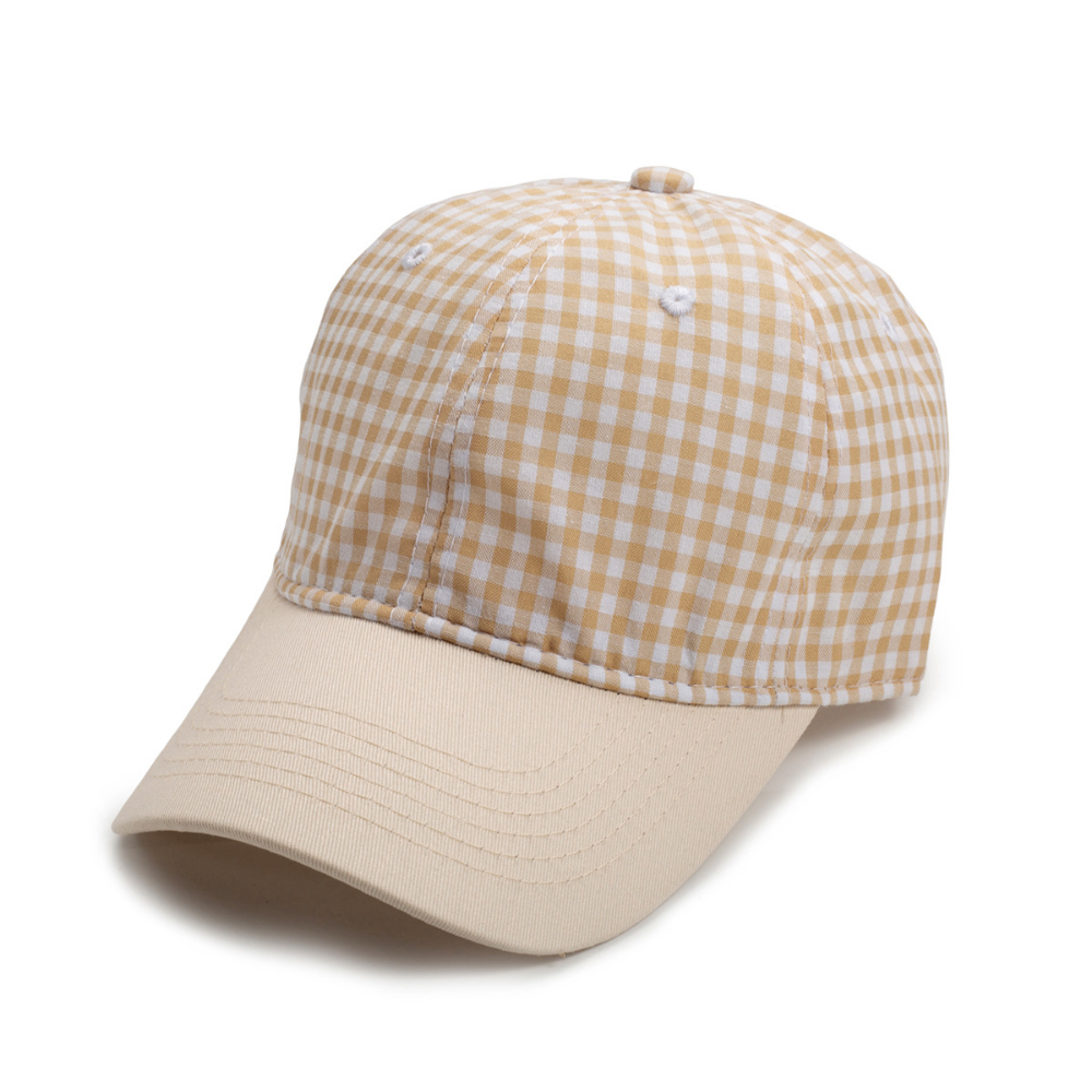 Hommes et femmes Multi-couleur Casquette de baseball à petits carreaux. Mode et style frais. P