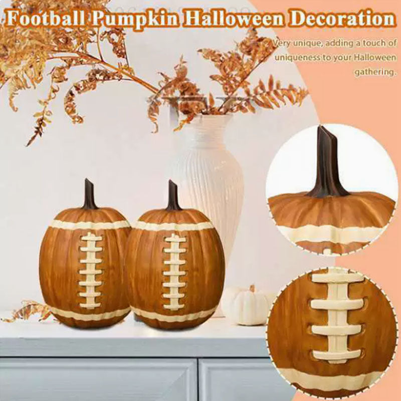 Décoration de citrouille de football