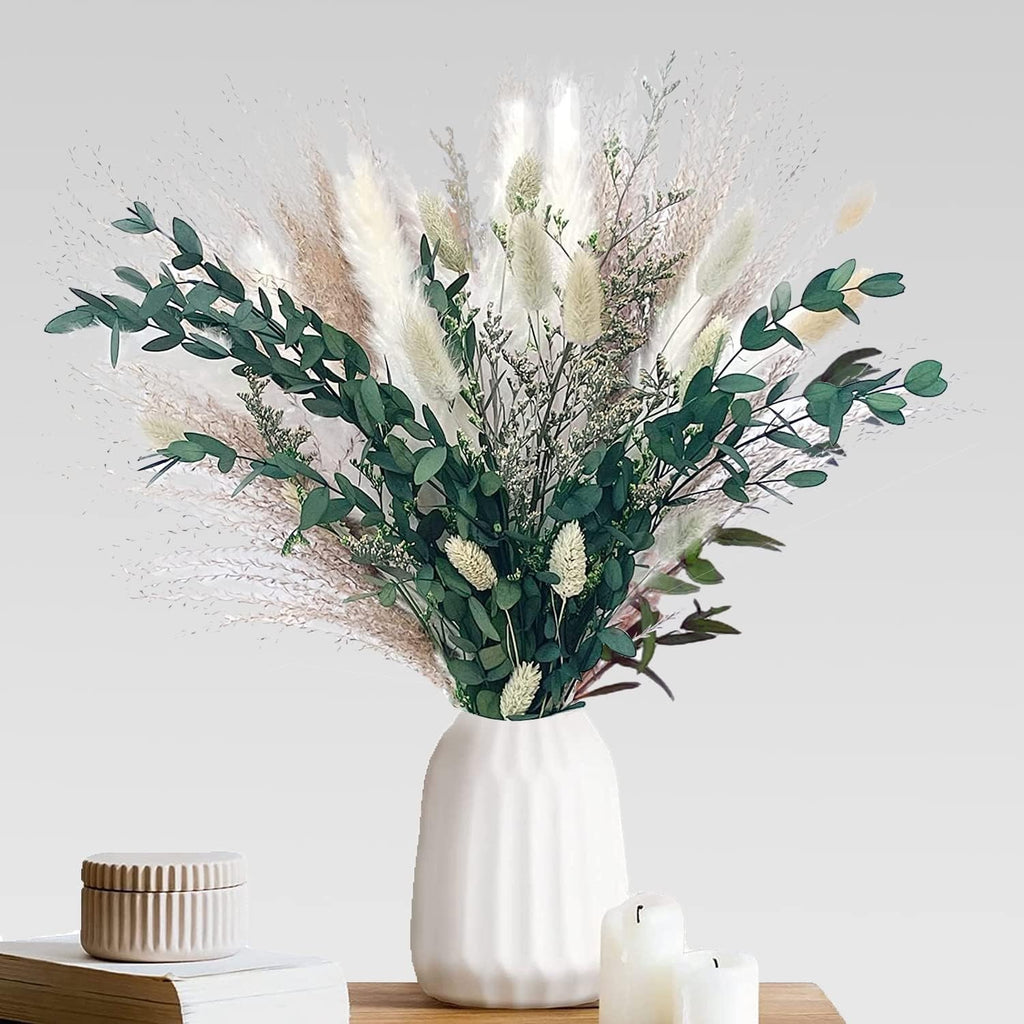 Bouquet de pampas artificiel de 65 piece Bohème - Romantique Beige & Blanc Pampas Grass Ar