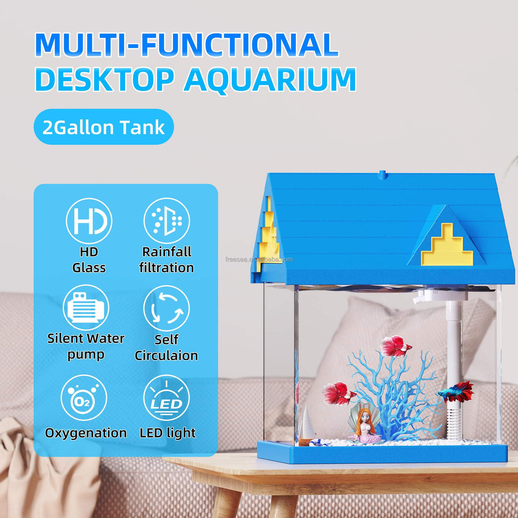 FREESEA 2-gallon Acrylique Réservoir de poisson frais