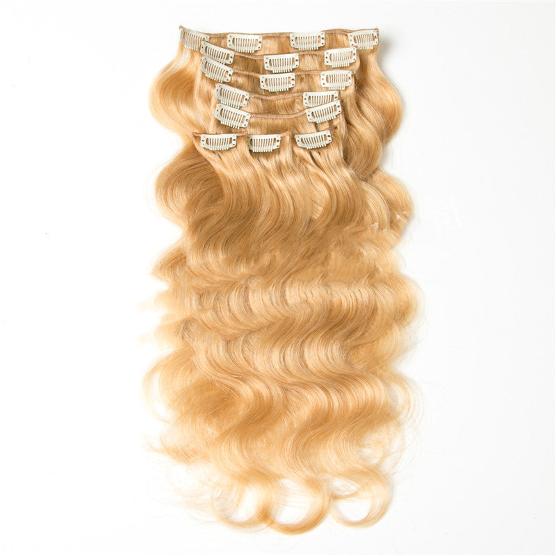 Huit pièces de remplacement de cheveux de carte réel