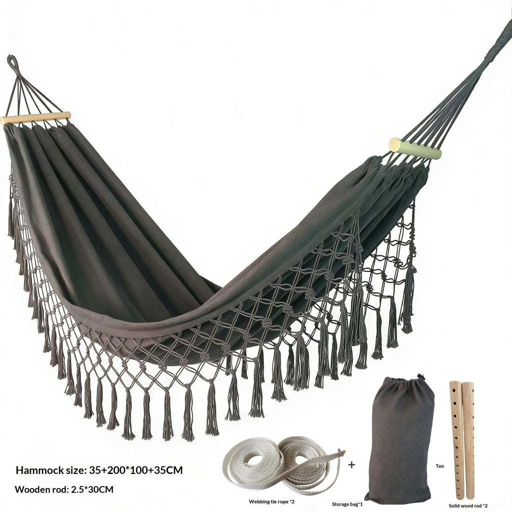 Hamac de camping avec toile imperméable et antidérapants pour usage domestique