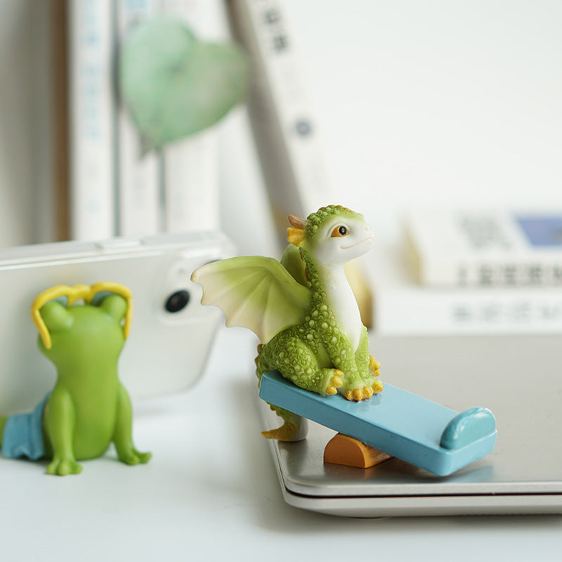 Desk Phone Holder for Frog Ornaments and Stress Relief