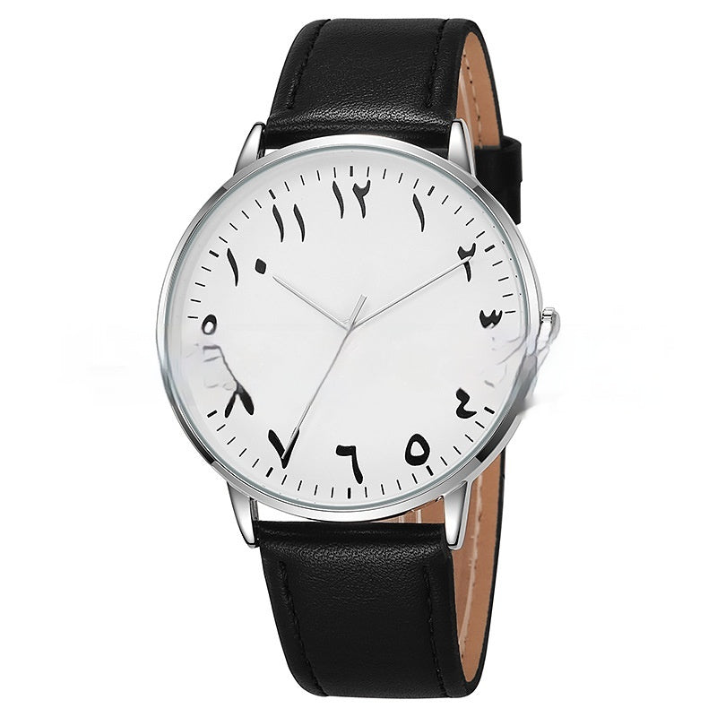Montre numérique arabe ultra-mince Un Minimalist Vintage Montre unisexe