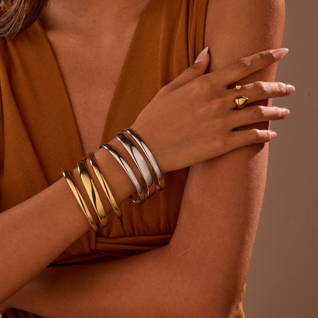 Bracelet d'ouverture simple en acier inoxydable