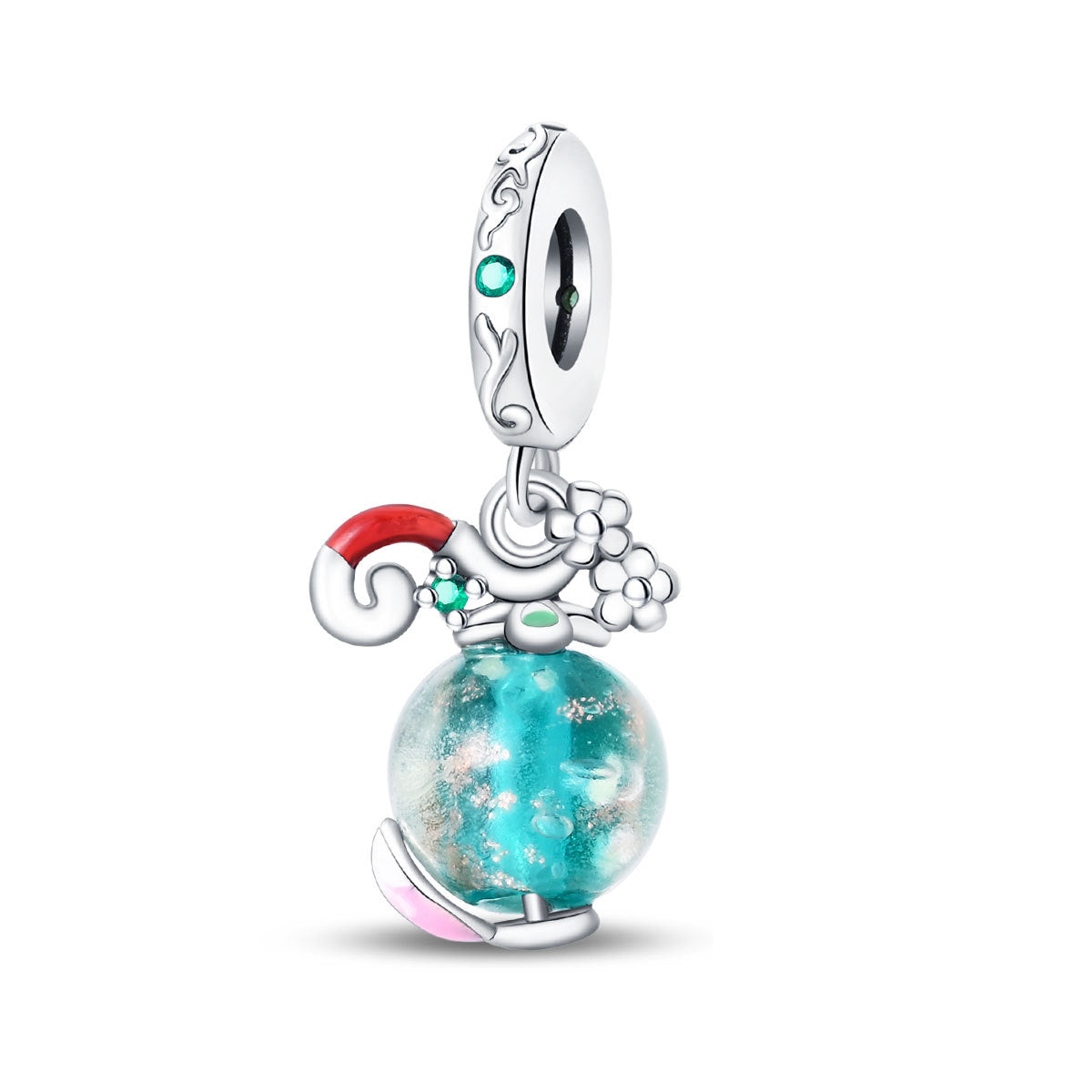 Bleu Lumineux Star et Lune Bricolage Pendentif Bracelet Accessoire