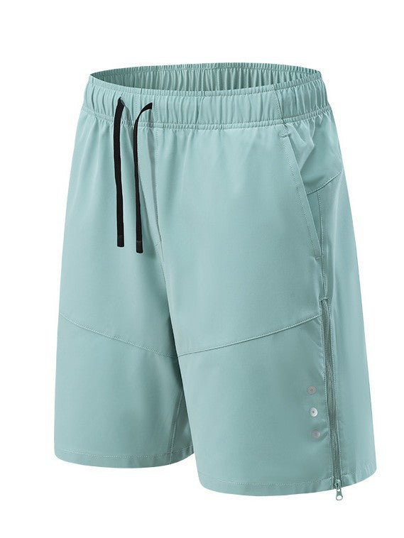 Hommes Solid Color Loose Fit Cinq pouces Athletic Shorts Summer Quick Dry Running Training Mara