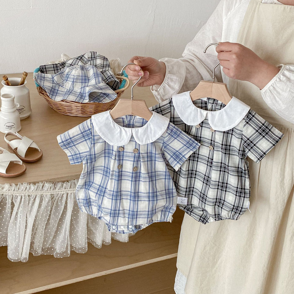Bébé Onesie Rompeur à manches courtes Crawling costume avec un hood tendance