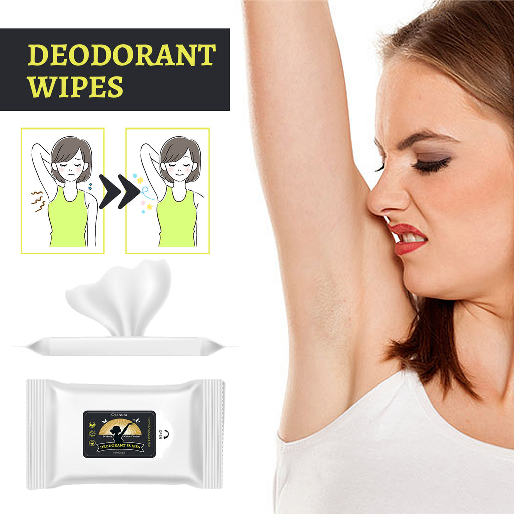10 pièces1bag d'Odor désodorisant Wipes humides
