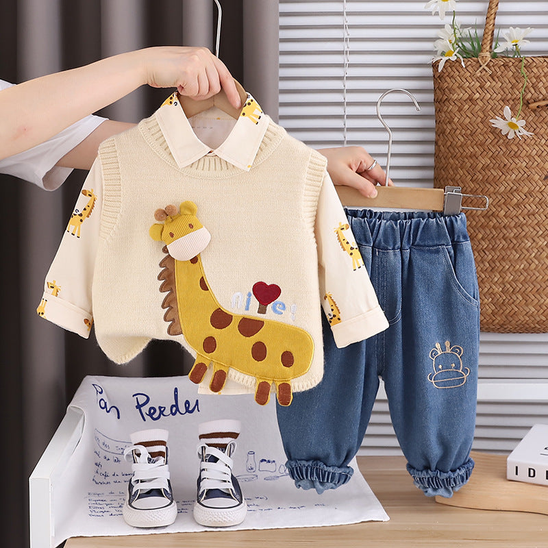 Garçons Vêtements d'automne costume girafe bébé
