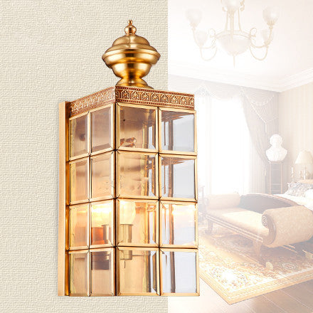 Balcon Pavillon Courtyard Full Cuivre Led Lampe murale moderne