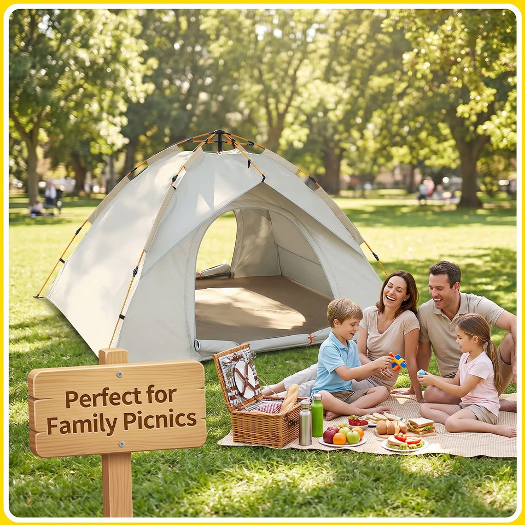 2-3 Man UK Outdoor Automatic Double Layer Up Camping Tente Imperméable