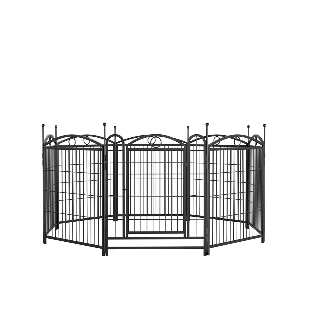 Dog Playpen Intérieur 32 pouces 8 panneaux Metal Dog Pen Pet Dog Fence Outdoor Exercise Pen avec