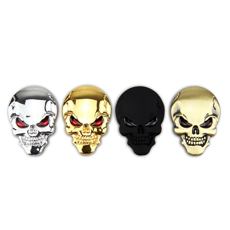 Auto Autocollant de crâne en métal Sticker du corps Red Eye Ghost Head