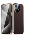 Étui de téléphone en cuir véritable haut de gamme Full Body Drop Proof Design