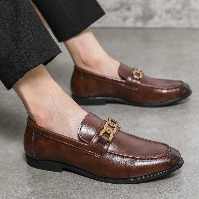 Chaussures en cuir décontracté de style britannique