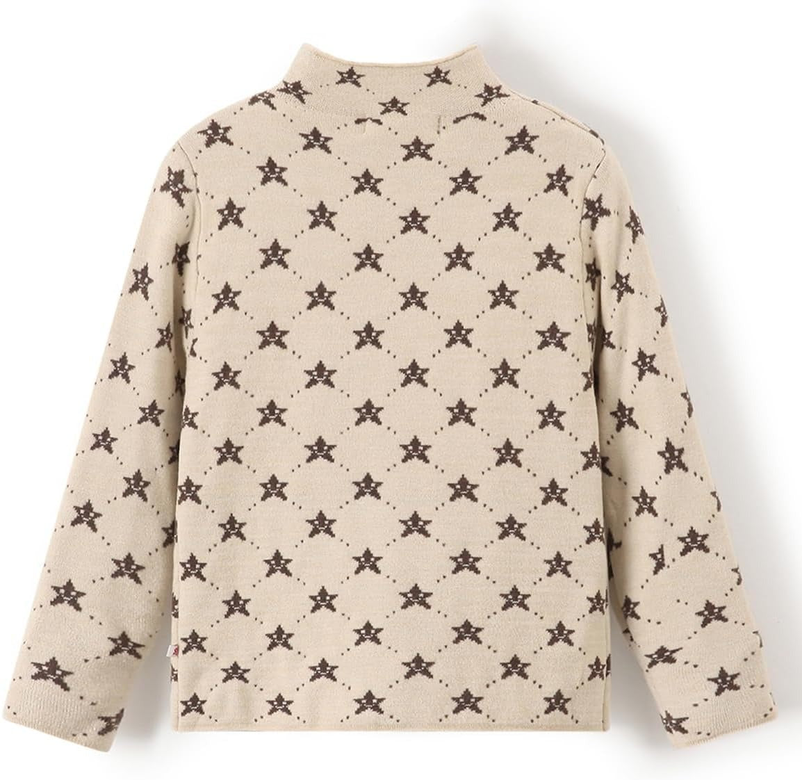 Askfine Filles Garçons Pattern Demi Col Tortue Chandails Enfants Chaud à manches longues Pull-over de tricot vers