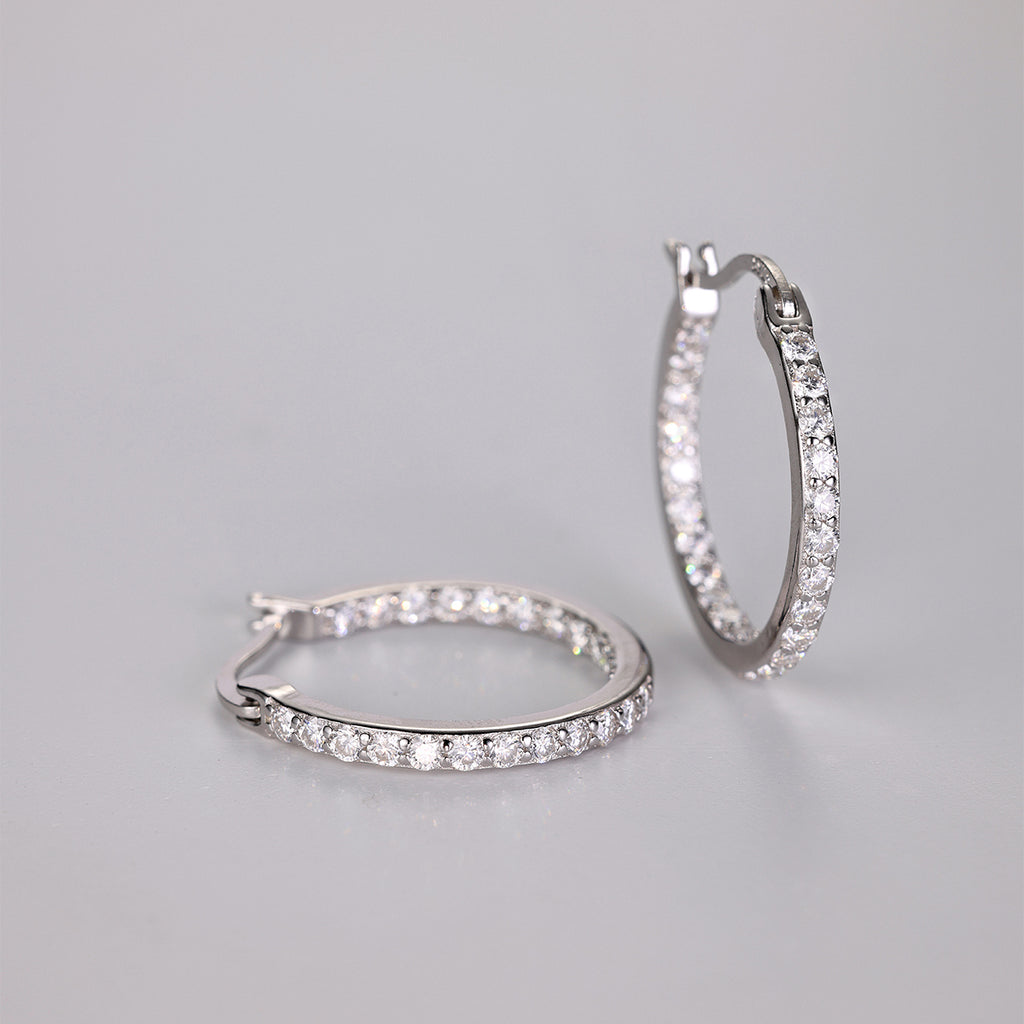 S925 Boucles d'oreilles en acier inoxydable