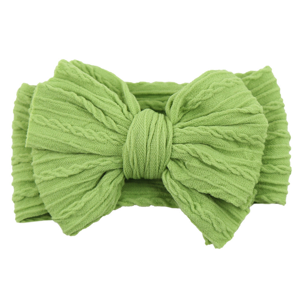 Bandes de tête de bébé faites à la main Soft Stretchy Nylon Bandes de cheveux avec arcs pour nouveau-né bébé T