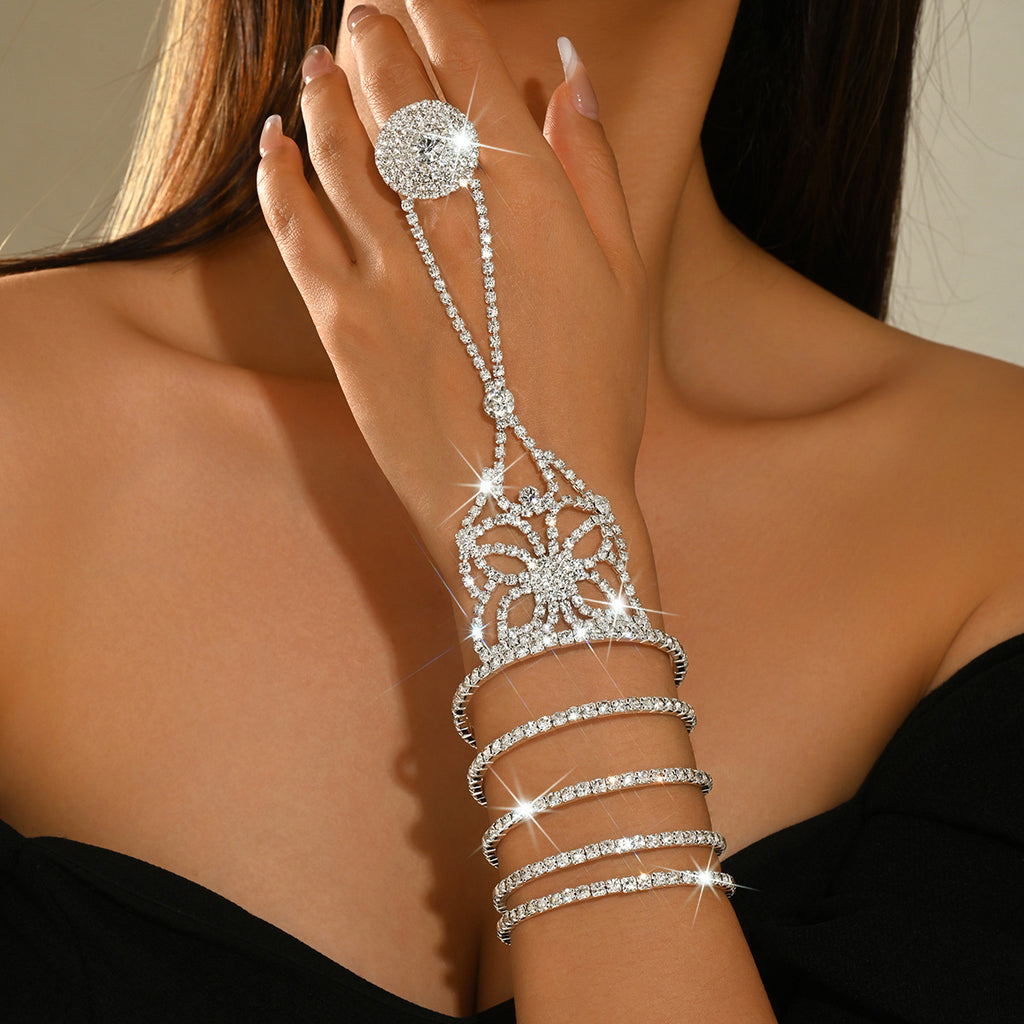 Bracelet élastique avec plusieurs couches de Strass amis Eco