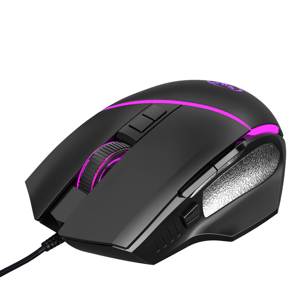 Filaire 6400dpi réglable lumière souris jeu
