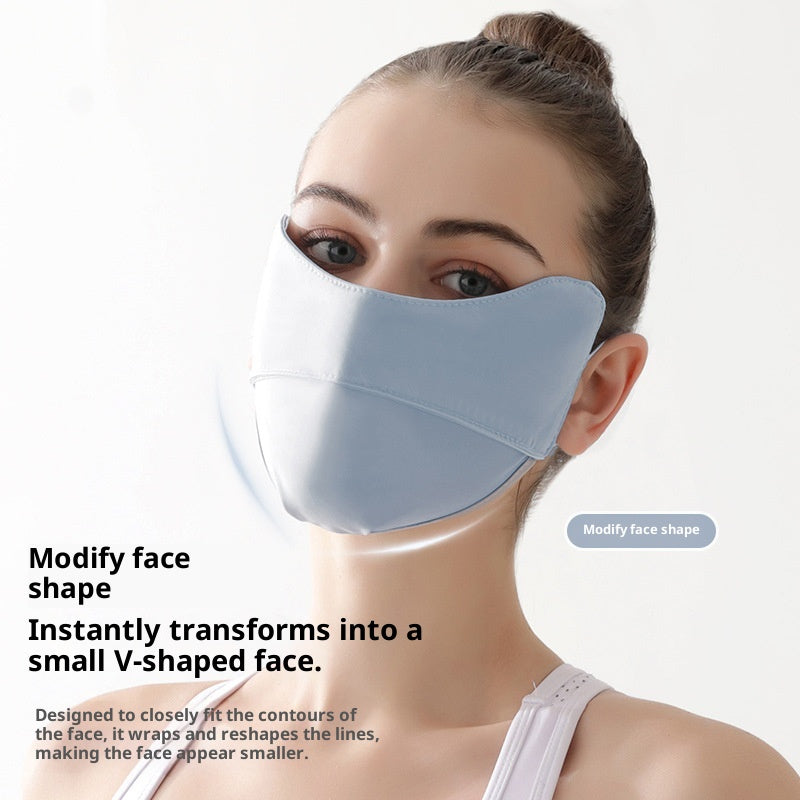 Masque de visage protecteur de la soie de glace pour femmes